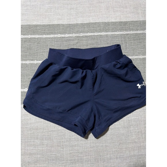 Under Armour Other - Under Armour Kids Girls Navy Blue Athletic Running Shorts HeatGear Size Small S